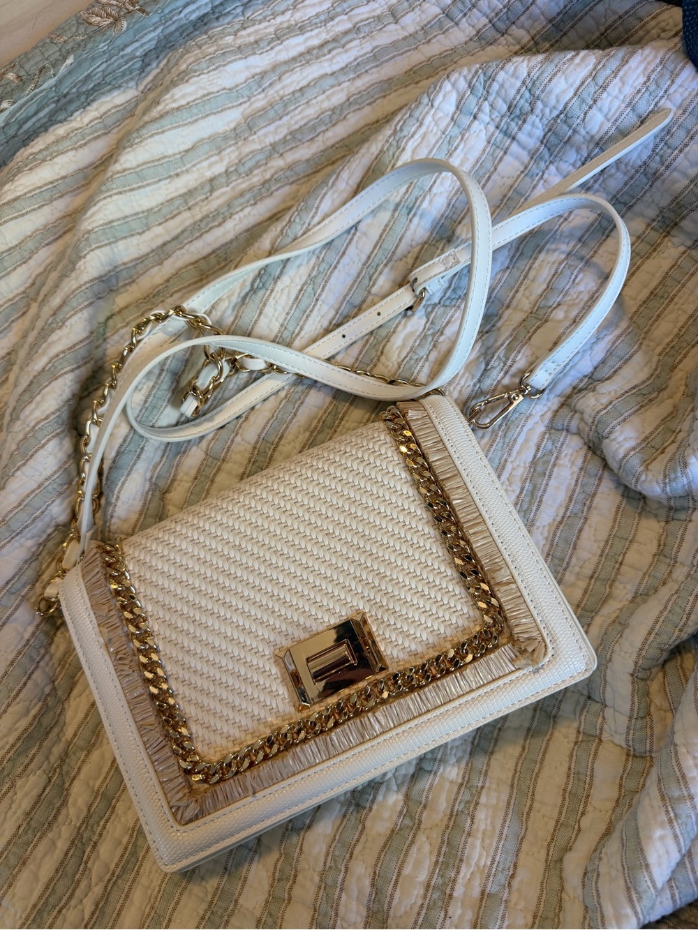 Aldo White Crossbody/Hand Bag